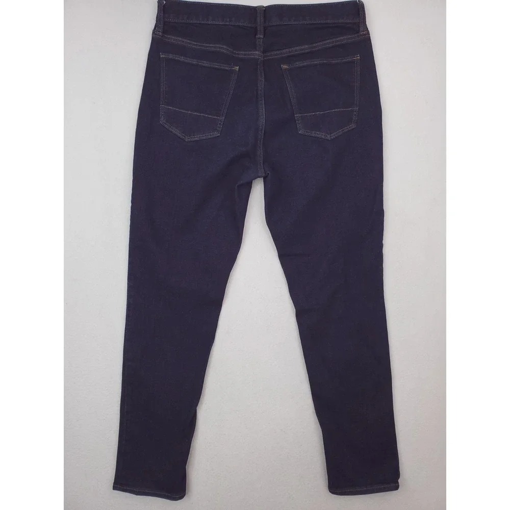 Banana Republic Travel Jean Mens 34x30* Slim Fit Tapered Stretch Denim Pant Dark